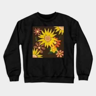 Sunflower Daffodil Daisy Flower Arrangement Design Crewneck Sweatshirt